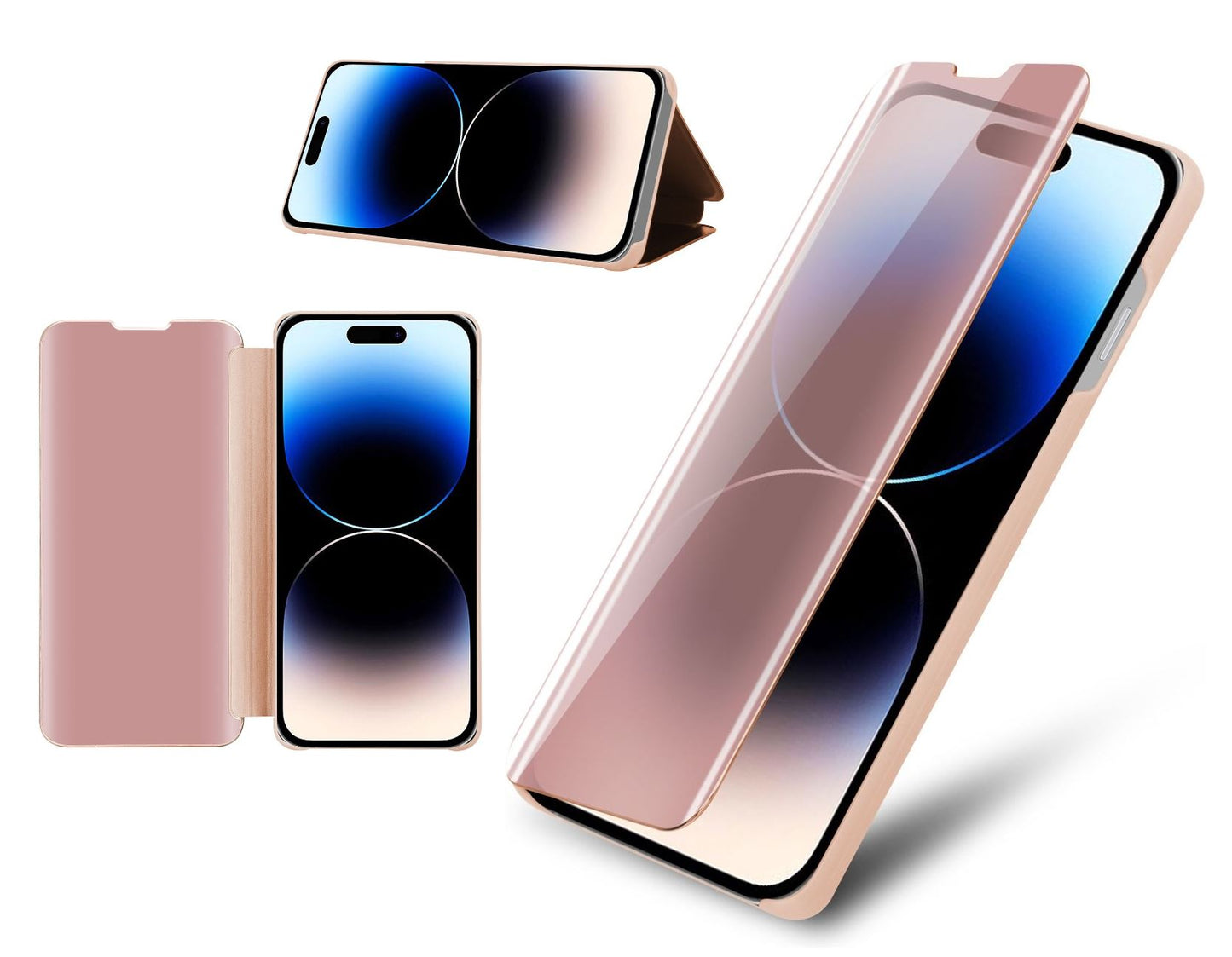 Coque Clear View pour iPhone 14 Pro - Rose