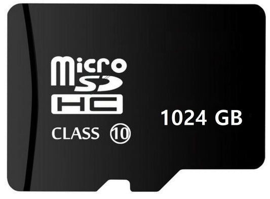 Micro SD Kaart 1024 GB (1TB) Class 10 + SD Adapter