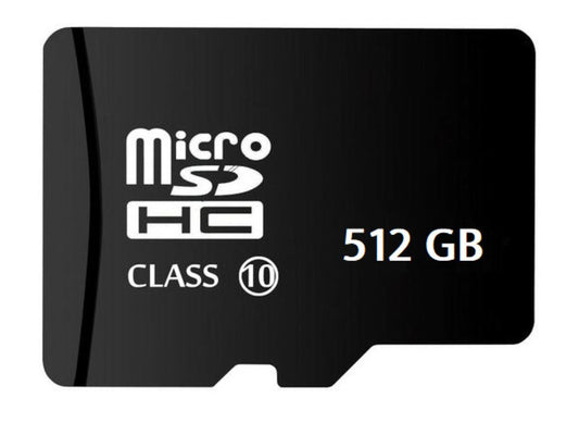 Micro SD Kaart 512 GB Class 10 + SD Adapter