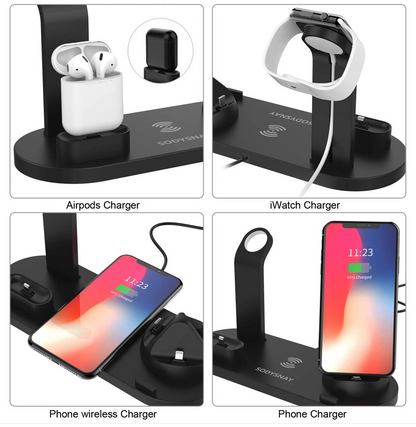 Vaxo™ 6-in-1 Draadloze Oplader Universeel - Docking station